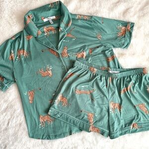 leopard pajama set